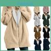 Cozy Women Ladies Warm Teddy Bear Fluffy Coat Hooded Faux Fleece Jacket Outwear For Ultimate Comfort
