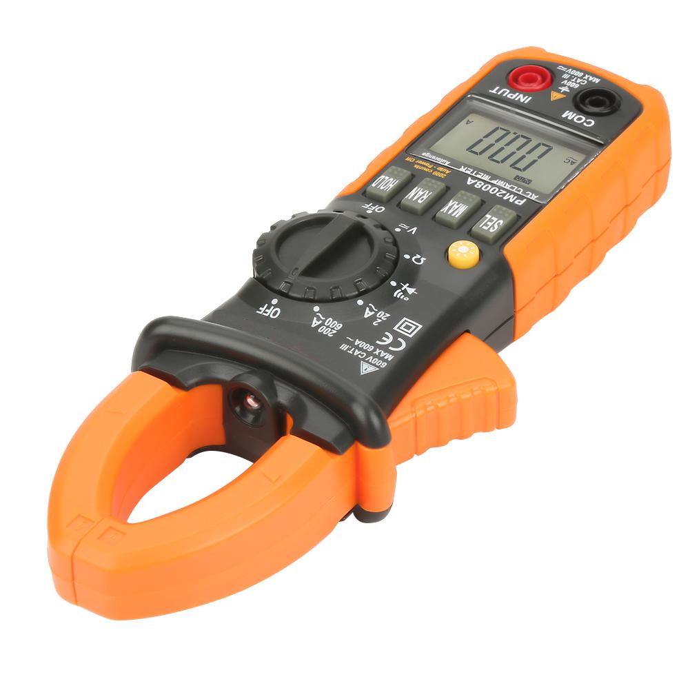 PEAKMETER PM2008A Handheld Digital LCD Clamp Meter AC DC Voltage Diagnostic Multimeter