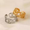 Stainless Steel Zircon Ring with Star Pattern Popular Hip-Hop Simple Metal Ring Luxurious Jewelry Party Gift From Europe America