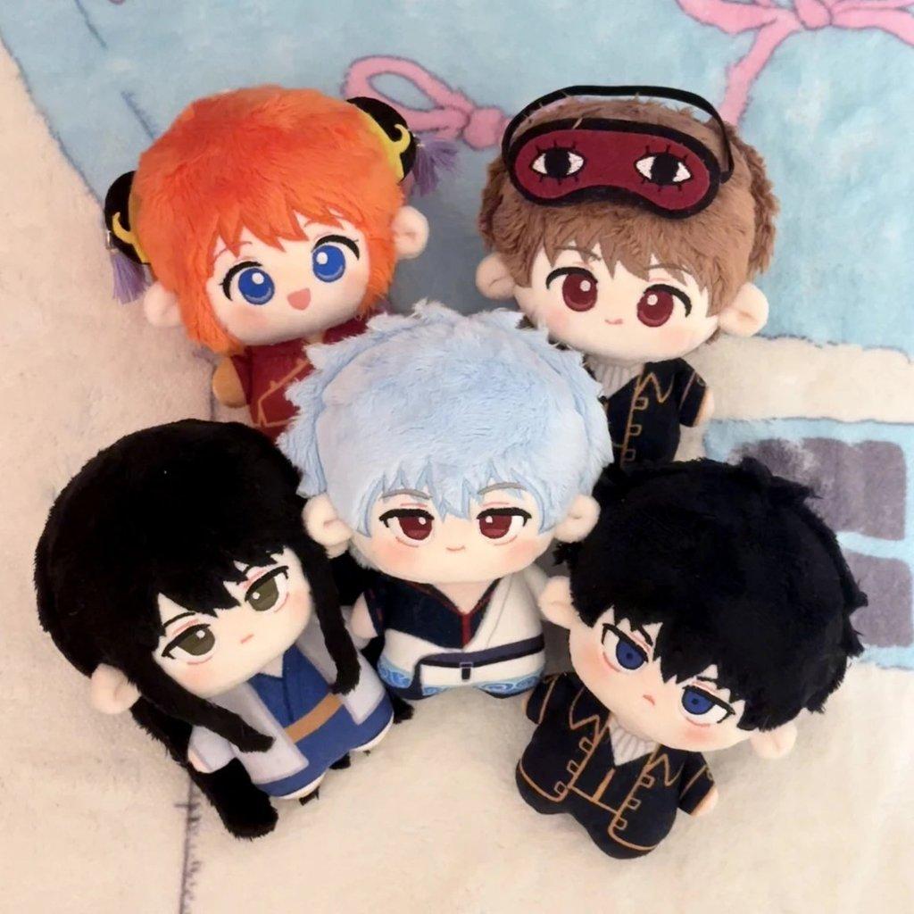 Gintama Katsura Kotarou Sakata Gintoki Plush Keychain 10cm Cartoon Collectible Toy For Fans