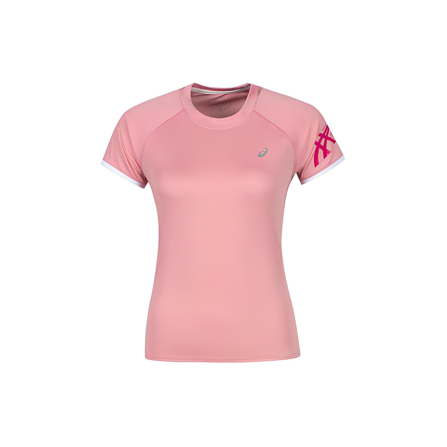 

New Asics Raglan Sleeve T Shirt Women s Pink 2012C821-705 XL