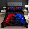 Colorful Gamepad Print Quilt Cover Set Fashion Cool Fragment Game Console Cover Bedding Cover Polyester Comfortable Duvet Cover