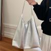 2025 Trendy Silver Korean Style Women's Underarm Tote - Versatile, Large Capacity Summer Shoulder Bag
