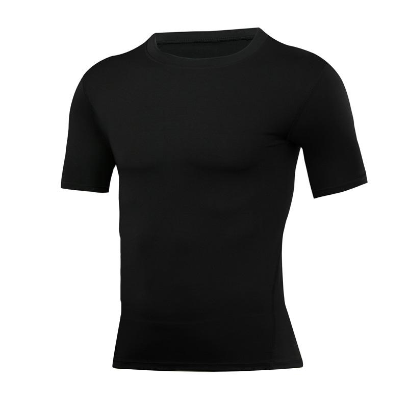 Men's Quick-Dry Compression Running T-Shirt - Breathable, Sweat-Wicking, Elastic Fit for Outdoor Sports and Gym Training
