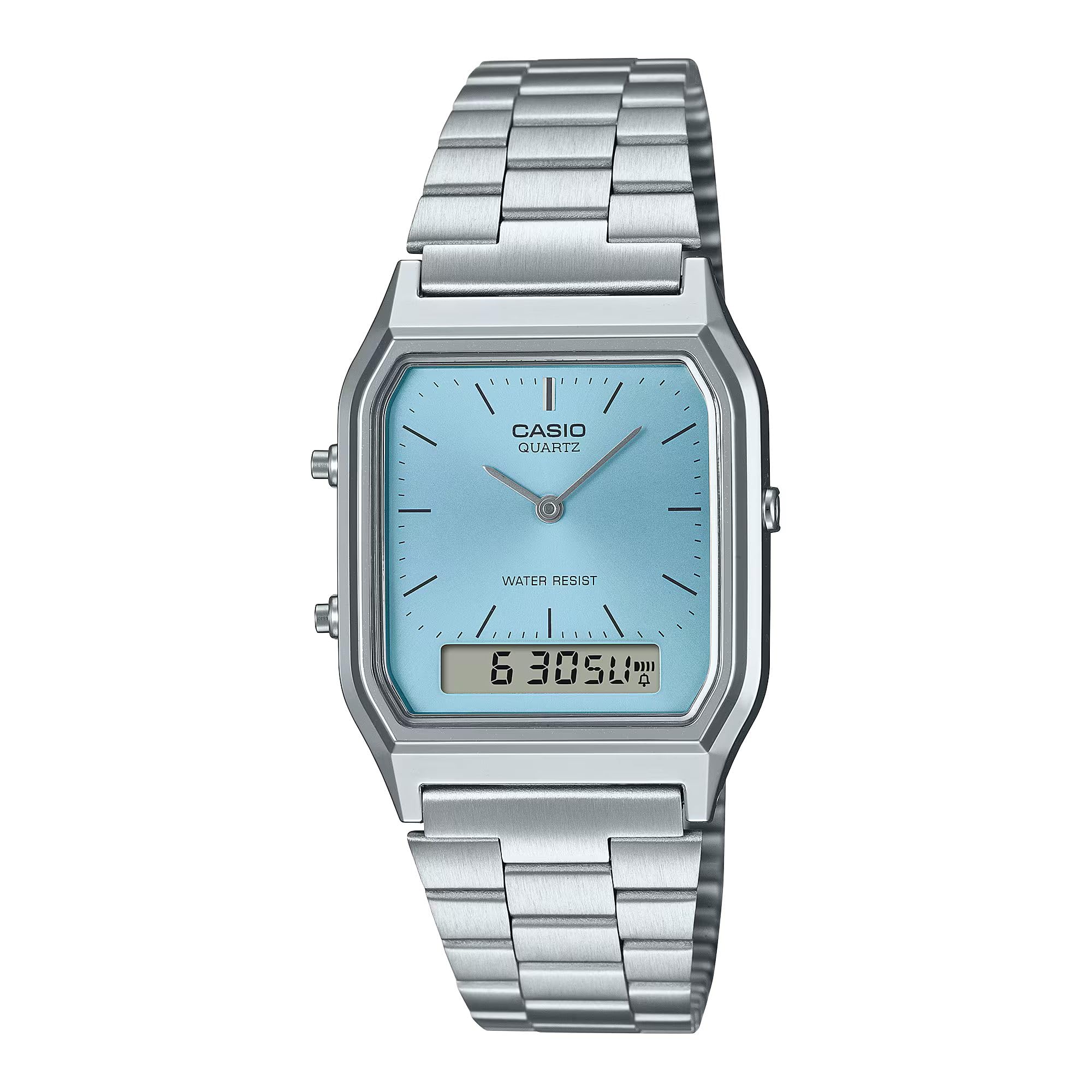 

Casio Blue One Retro AQ-230A-2A1 Analog-Digi Watch, Size, Blue, синий