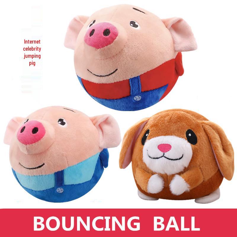 English Tiao Tiao Zhu Bouncy Ball - Baby Learning Toy, Seaweed Pig Design