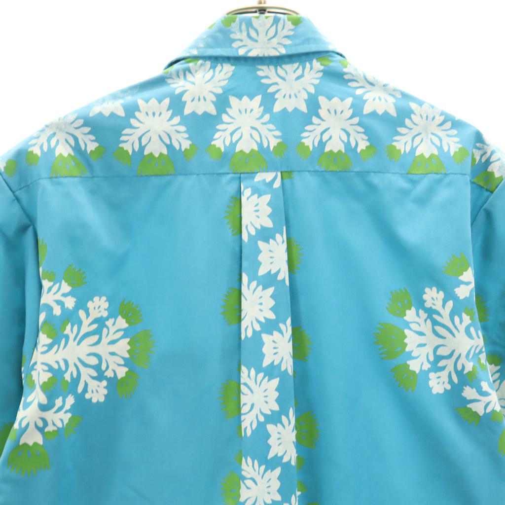 MAMOHOWELL Short sleeve Aloha shirt Blue pullover Men's Used