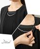 Nissen Black Formal Collarless Jacket and Wide Pants Suit Pleated Blouse Wide Available In Plus Size 4L Women's Mourning/Formal Wear, Washable,