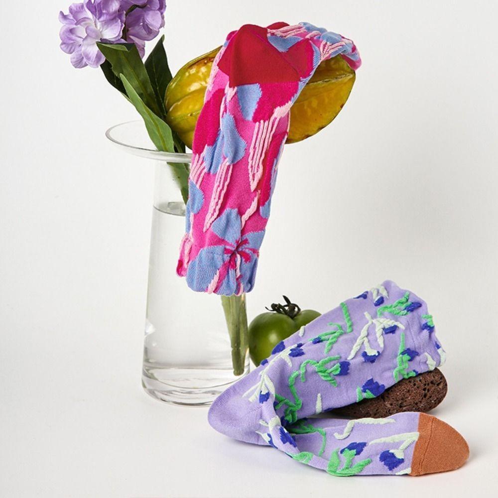 

5pcs/box Middle Tube Women s Socks Cotton Fashionable Socks New Long Stockings Spring