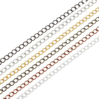 5Meter Long Open Link Ring Extended Extension Necklace Chains Tail Extender Chain For Jewelry Making Supplies