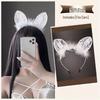 Tiara Fofa de Gato e Orelhas de Coelho para Cosplay, Acessórios de Cabelo Kawaii Estilo Soft Girl Japonês para Fotos