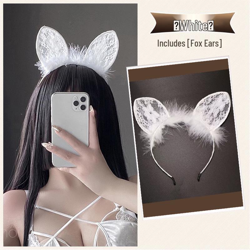 Tiara Fofa de Gato e Orelhas de Coelho para Cosplay, Acessórios de Cabelo Kawaii Estilo Soft Girl Japonês para Fotos