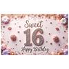Shimmering Texture Birthday Party Banner Birthday Decoration Sweet 16 Banner for Special Occasion Festive Decoration
