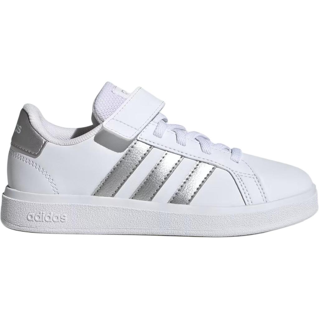 Adidas Grand Court 2.0 Little Kid 'White Matte Silver' GW6516
