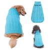 Solid Color High Neck Aran Cable Knit Sweater for Large Dogs
