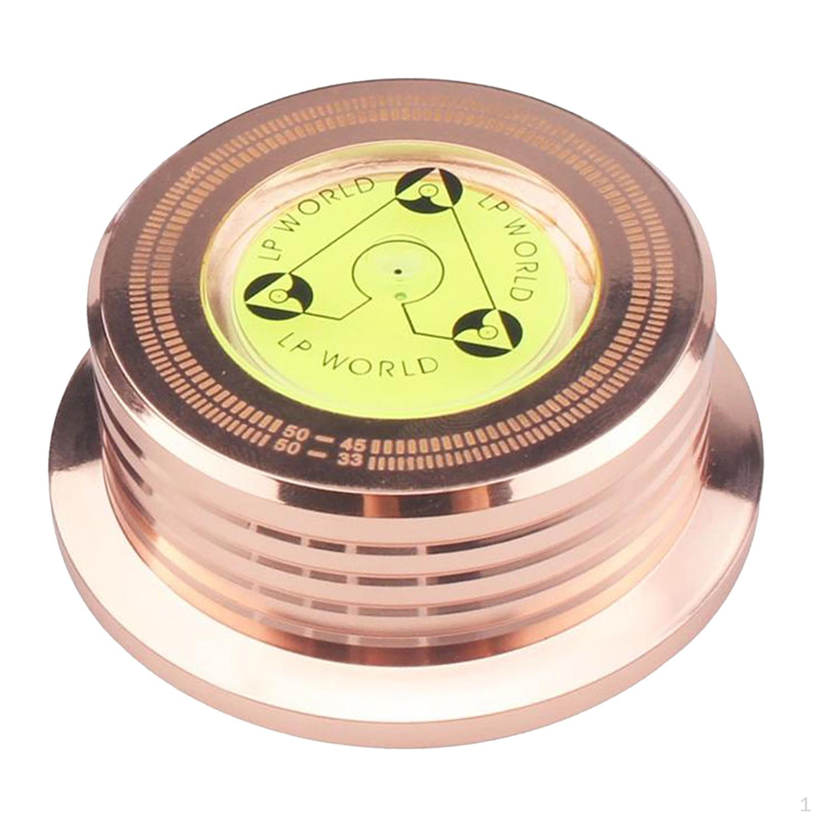 

Weight Turntable Stabilizer Clamp Built-in Precision Bubble Level for Ausgeglichen Vibration золотистий