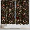 2pcs Forest Animal Floral Print Curtains Summer Scenery, Rod Pocket for Living Room Kitchen Bedroom Decor Curtains Living Room