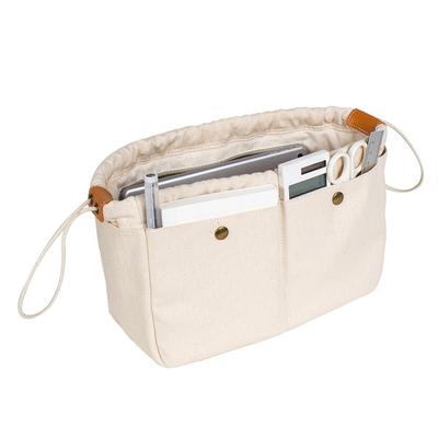 YONBEN Insert Organizer Bag - Tote Bag Organizer - Drawstring Canvas Storage Organizer - Cotton Canvas Pouch