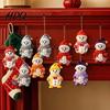 Farmhouse Style Christmas Decor Snowman Wooden Ornaments 2D Flat Vintage Xmas Tree Hanging Hand Painted Holiday Decoration Cute Winter Ornament for