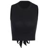 Kvinnor sommar ärmlös rygglös enfärgad bar midriff väst Crop Top