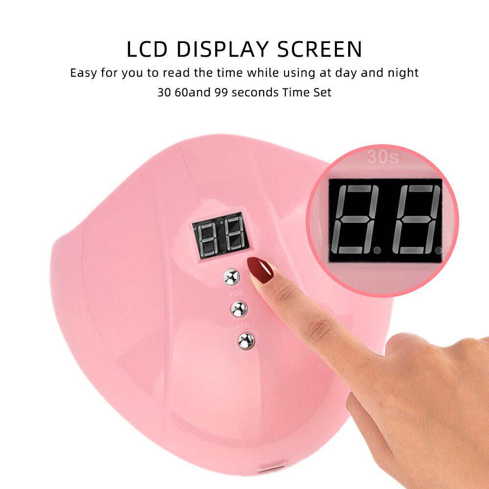 Lampada per Unghie Uv Led Unghie Materiale Professionale Lampada Asciugatrice per Unghie Lampa Lampa Manicure Gel Asciugatore per Unghie Fornetto Unghie Led