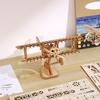 3D Wooden Airplane Puzzle: DIY Educational Toy & Creative Ornament