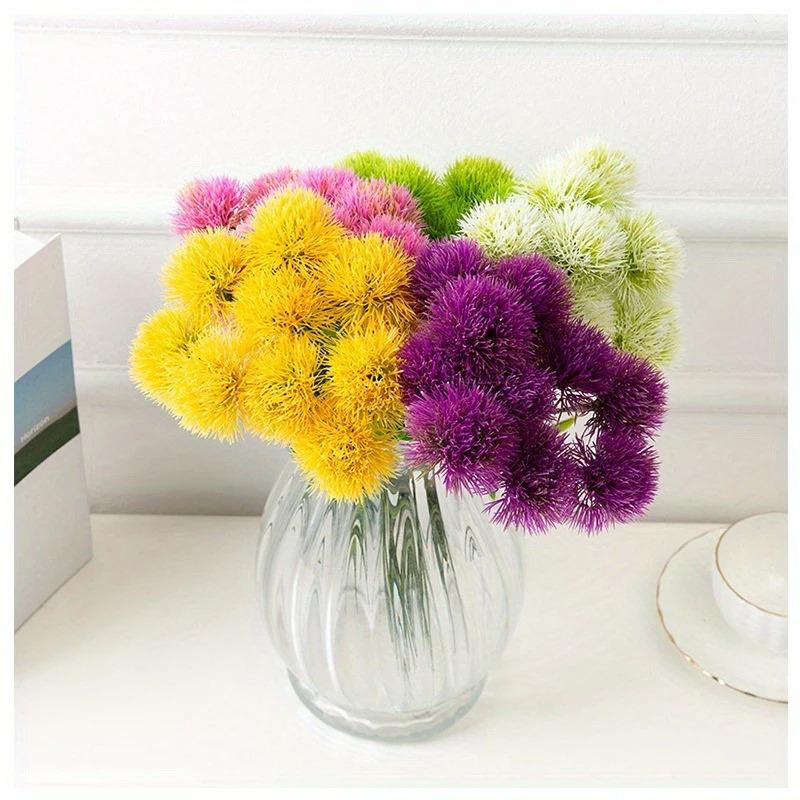 5/10Pcs Artificial Plants Dandelion Bouquet Vases For Home Decor Wedding Decoration Fake Flower Needlework Ornamental Flower pot