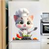 Creative Cat Chef Wall Stickers, Removable Self-Adhesive for Kids Room & Kitchen Living Room Decor