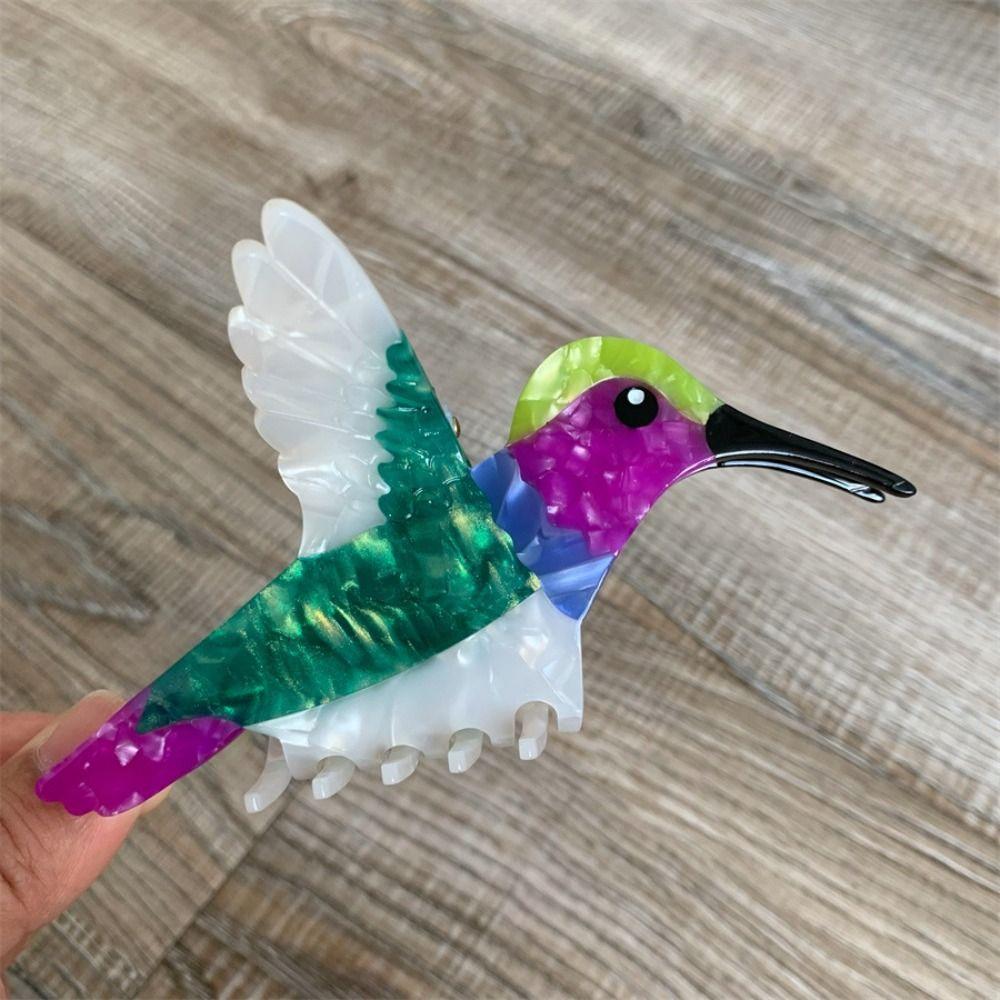 Cute Bird Hair Clip Hummingbird Cartoon Animal Shark Clip Sweet Acetic Acid Hair Claw  Female