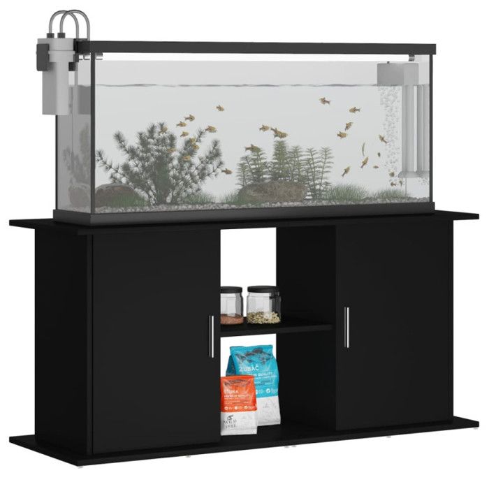 VidaXL Aquarium Stand Black 121x41x58 Cm Engineered Wood 833616