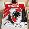 Custom Name,Club Atlético River Plate Printed Flannel Blanket, soft throw for bedroom sofa, washable, Christmas present, great gift.
