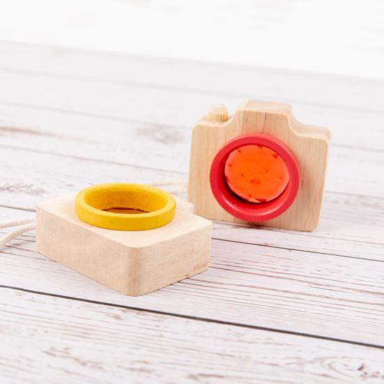 Kaleidoscope Toy with Hanging Rope Simulation Bee Eye Effect Kids Wooden