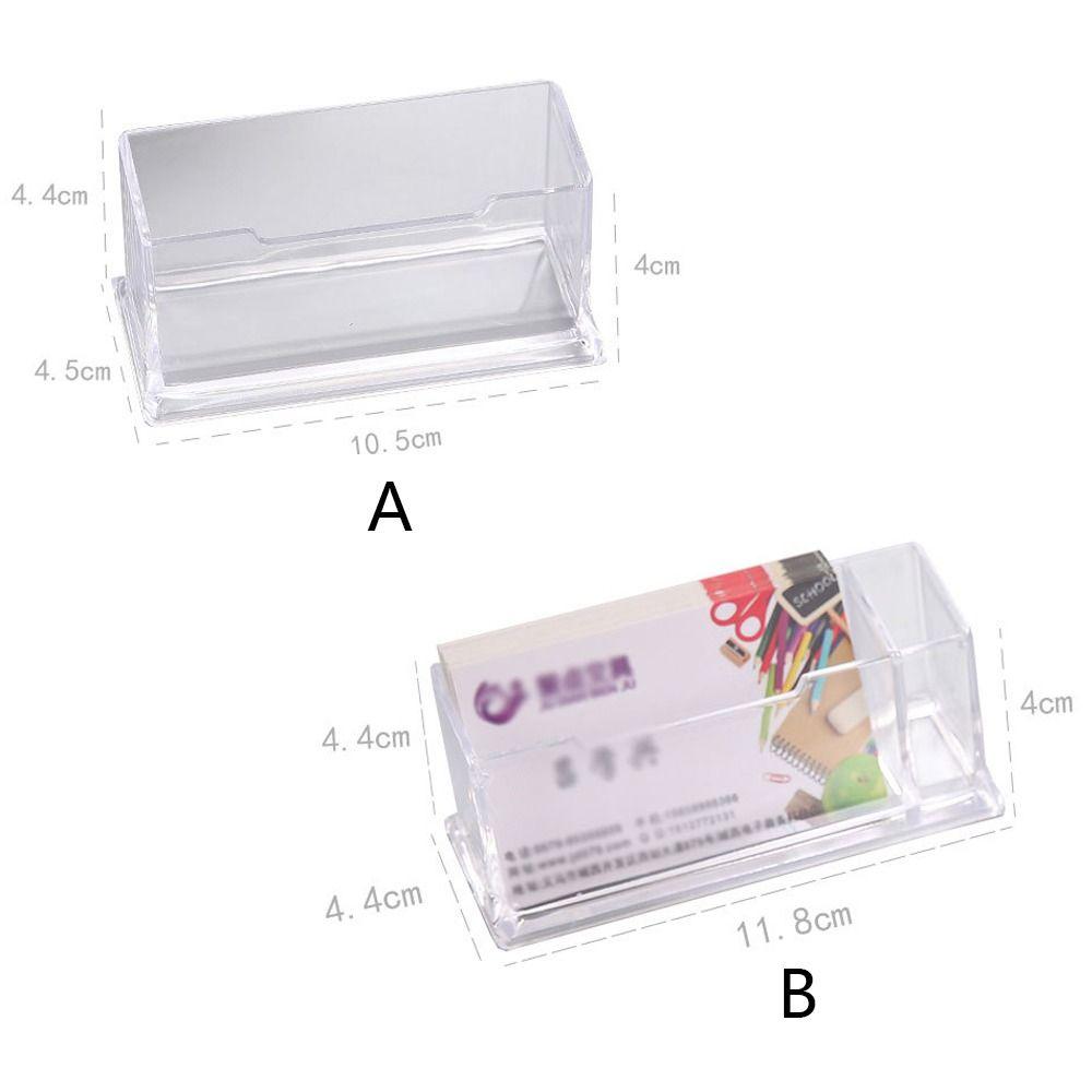 Transparent Desktop Shelf Box Location Card Organizer Display Stand New Storage Box  Office