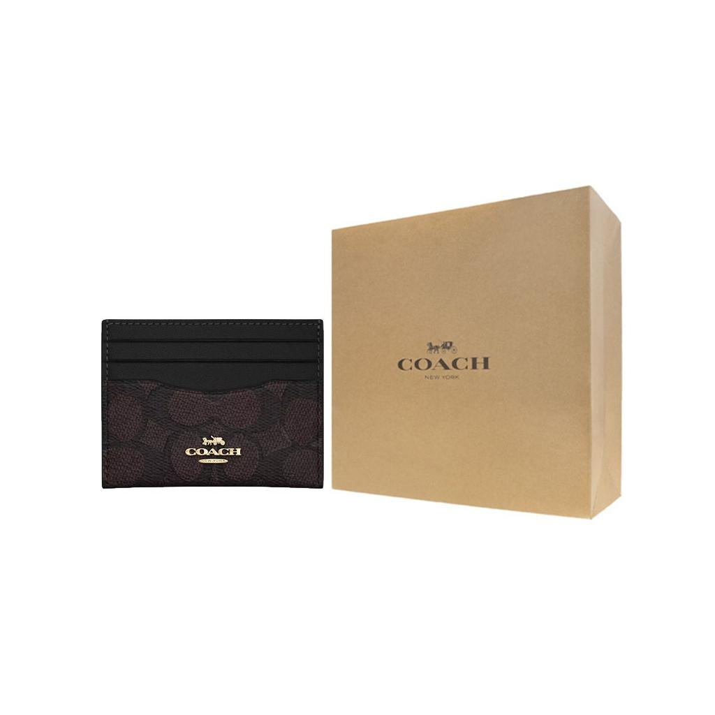 Coach 10 Merklogo Multi-Kaartsleuf Gecoat Canvas Kaarthouder Dames Kaarthouder Zwart CZ286-IMXAQ