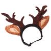Soft Pet Antlers Headwear Adjustable Pet Reindeer Cap Cat Antlers Headband  Christmas