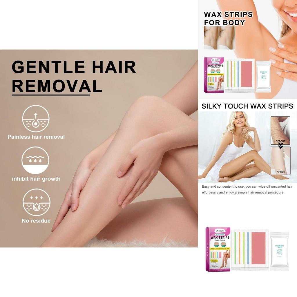 Ouhoe Gentle And Quick Hair Removal Wax Strips For Underarms Legs Arms And Body