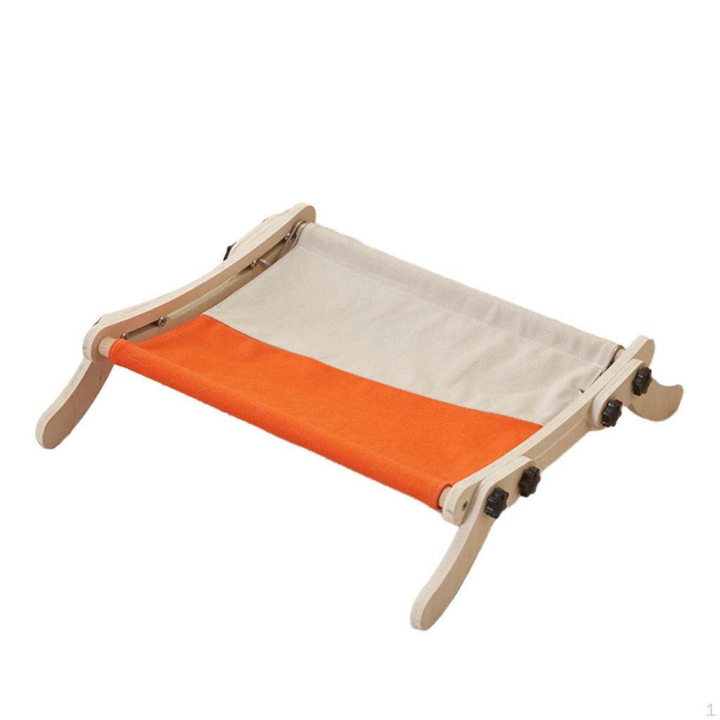 Cat Window Perch Hammock Durable with Wood Frame Space Saving Bed Lounge for Kitten