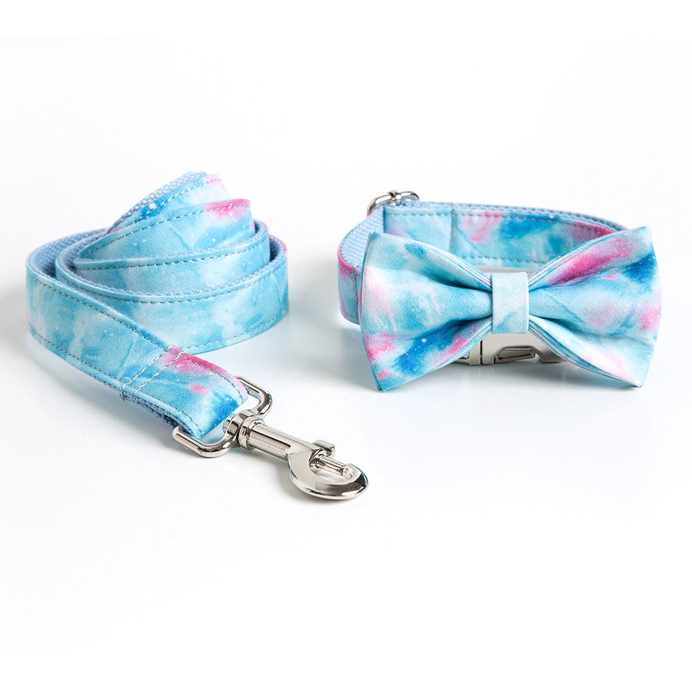 

Pet Collar Traction Rope Bow Set+INS Pet Collar+ Dog Traction Rope Set