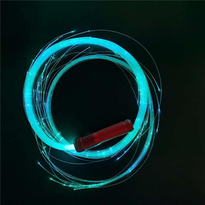 Color-Changing Fiber Optic Dance Whip Colorful Glowing LED Flash Whip Hand Rope for Dance Festival Party Carnival Wedding Decor
