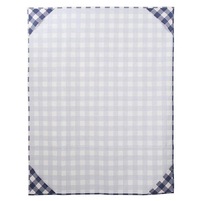 Dulton Plaid Print Tartan 1100 x Envelops Your Dining Table in Nostalgia and Warmth Tablecloth, Blue, Check, 1400mm, MZ-0456BL,