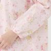 [Gunze] Pajamas Women's Long-sleeved Long Pants (with Elastic Holes for Sleeves and Legs) Moisturizing + Antibacterial India Feminine Type Ladies