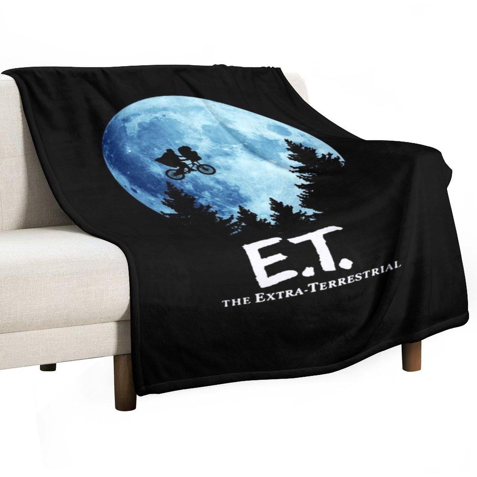 

ET The Extra terrestrial The Moon Throw Blanket Vintage Decorative Sofas Bed Thins Blankets 30x40in