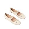 Women's 2026 Bow Single Strap Mary Jane Flats - Square Toe, Shallow Mouth, Flat Bottom
