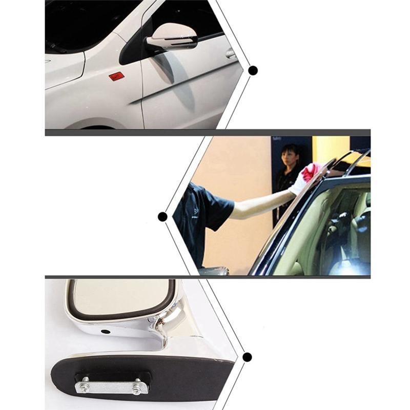 Authentic 2Pcs Universal Hood Side Rear View Mirror Auto Exterior Adjustable Reflector SUV Truck Black Spare Parts