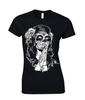 Mexican Skull Ladies Cap Sleeve Top/Tattoo/Rock/Metal/Biker/Goth/Sugar/Candy/Tee