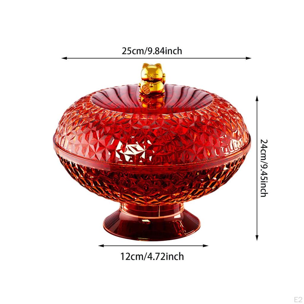 Countertop Fruit Bowl with Lid Basket Removable Holder, Plate for Party Wedding