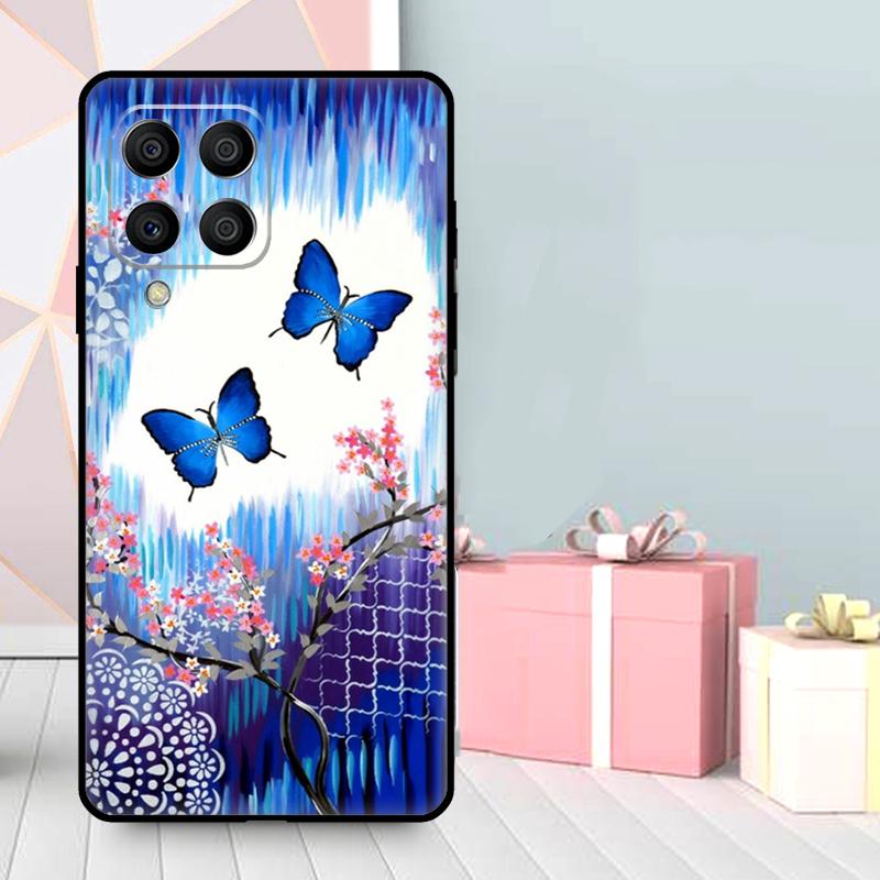 Butterfly Flower Case For Samsung Galaxy M35 M56 M12 M06 M32 M52 M55 M15 M11 M13 M14 M16 M36 M31 M53 M34 M54