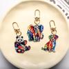 Cross-Border Colorful Animal-Themed Acrylic Keychain: Elephant & Panda Decorative Pendant