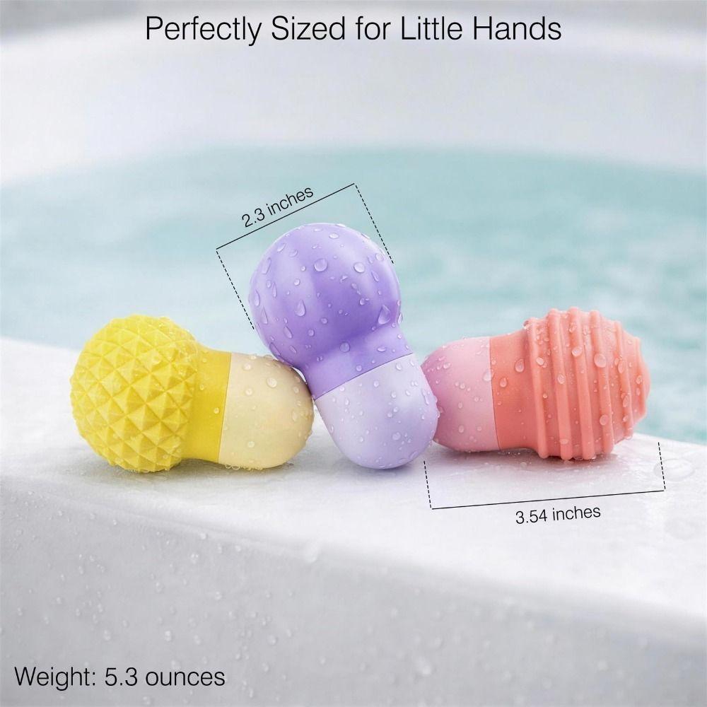 Toys Toys 3Pcs/Playset Cute Squeezing Water Bath Silicone Textured Fidget Soft Baby Sensory Balls For Boys Girls Girls