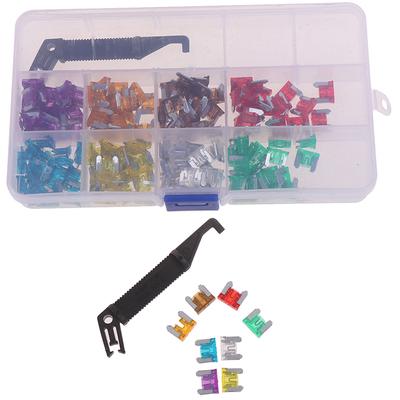 100X Micro Auto Auto Low Profile Mini Blade Fuse Kit 3A5A7.5A10A15A 20A25A30A